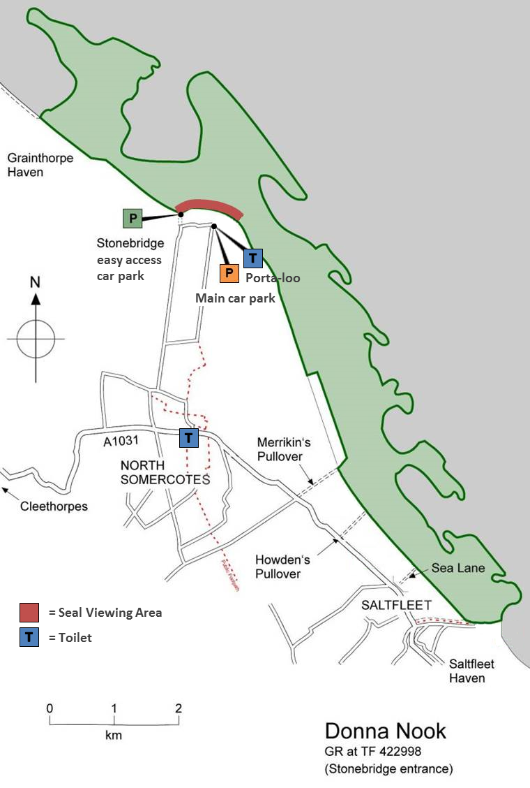 Donna Nook parking map