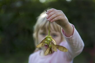 Girl with seed