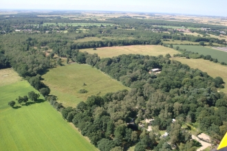 Moor Farm nature reserve from the air