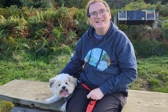 Mark with his dog Meg 