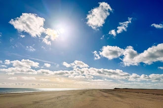 Gibraltar Point beach in sunshine