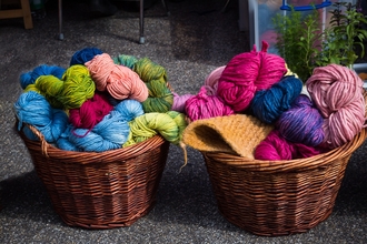 colourful wool