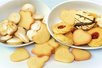 plates of biscuits