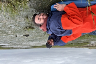 Josh and Ryan marine interns seagrass