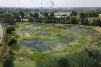 Visualisation of Harrison's Holme as drone image from viewing area