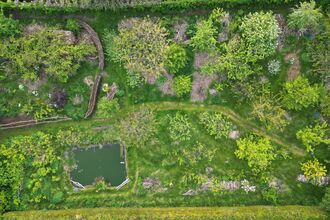 Aerial view of the Woodland Orchard in North Lincolnshire