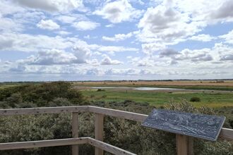 The view across Anderby Marsh from the viewing platform