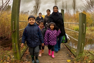 Family walking