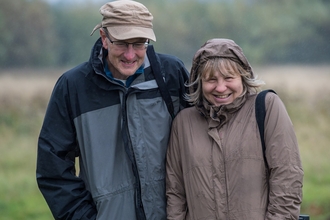 Couple in the rain