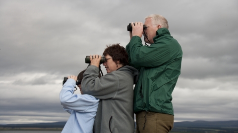 Birdwatching family