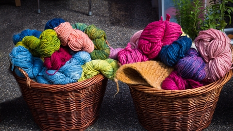 colourful wool