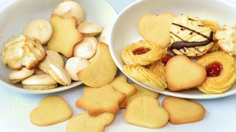 plates of biscuits