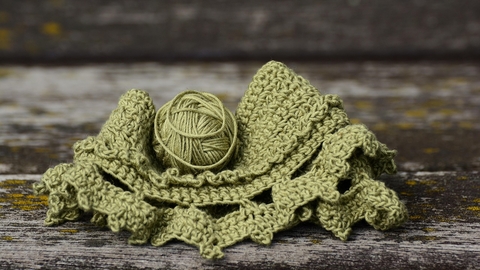 yarn, wool, green