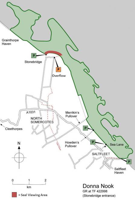 Donna Nook parking map