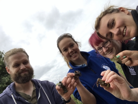 Crayfish release in Lincolnshire