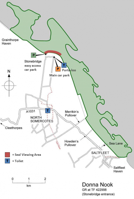 Donna Nook parking map