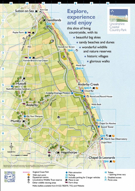 Lincolnshire Coastal Country Park map