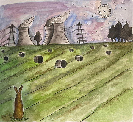 Watercolour illustration take from poem