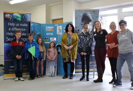 Vicki with art competition winners