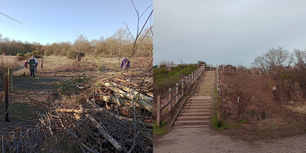 Whisby work parties scrub clearance January 2024