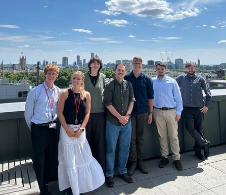 Josh and Ryan with the other marine interns in London