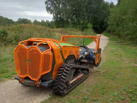 Robomower getting ready to tackle the grazing marsh at Whisby