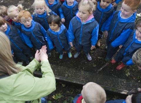School visit to nature reserve