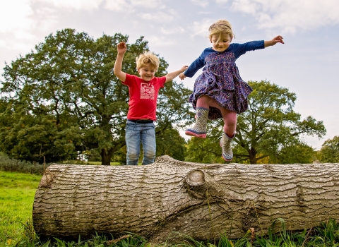 Children playing outdoors