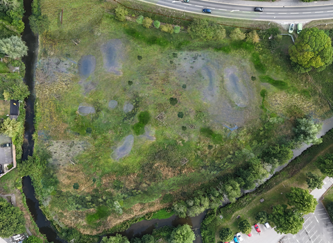 Visualisation of Harrison's Holme as drone image from above
